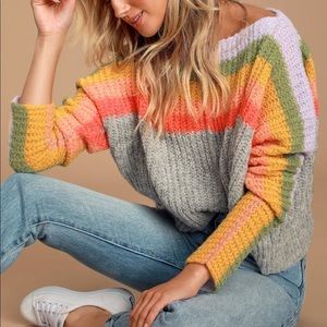 Free People Sweaters - Free People Rainbow Sweater Free People Sweaters - Free People Rainbow Sweater